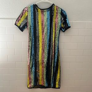 Colorful sequin dress